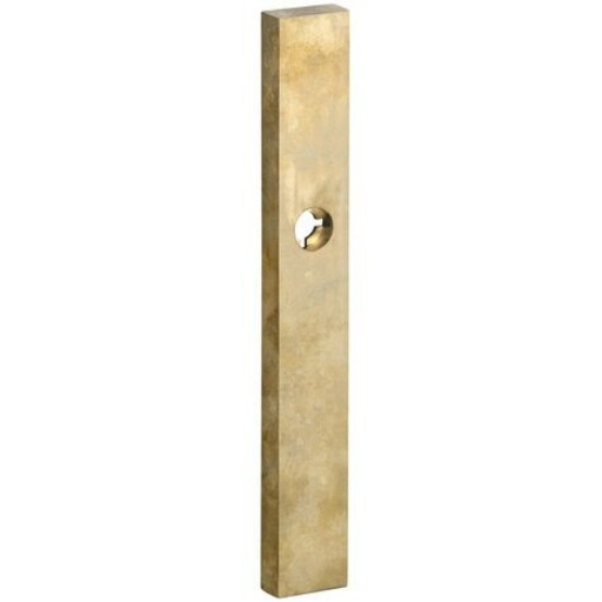 SKG3 rechthoekig smal schild blind buiten messing antiek