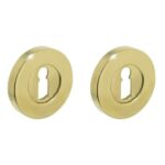 Intersteel sleutelrozetten verdekt ø50x8mm messing gelakt