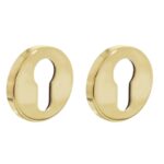 Intersteel cilinderrozetten verdekt ø49x7mm messing gelakt