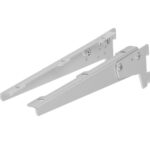 Set van 2 dragers verstelbaar 250 mm wit gelakt