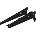 Set van 2 dragers verstelbaar 300 mm zwart gelakt