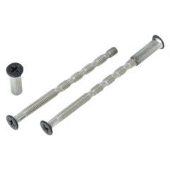 Patentbouten met huls M4x65 kruiskop mat zwart