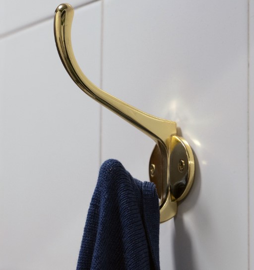 Kapstokhaak 135x58 mm zamak goud