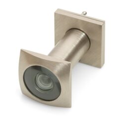 Deurspion vierkant 200° voor deurdikte 40-65 messing rvs-look