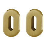 Set van 2 sleutelplaatjes ovaal