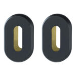 Set van 2 sleutelplaatjes ovaal