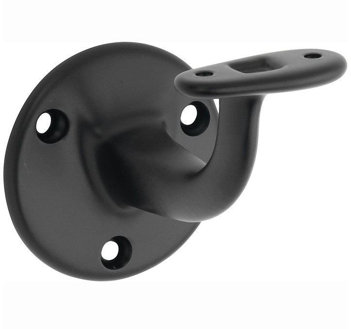 Leuninghouder Elegant vlak opschroevend mat zwart