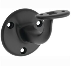 Leuninghouder Elegant hol opschroevend mat zwart