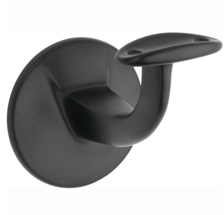 Leuninghouder Elegant hol M8 mat zwart