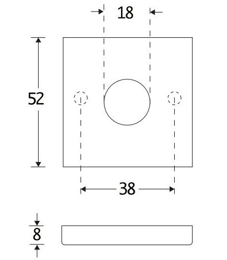 Set van twee krukrozetten Bauhaus verdekt messing antiek brons