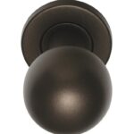 Voordeurknop BASIC LB501V Vast op Rozet Donker Brons