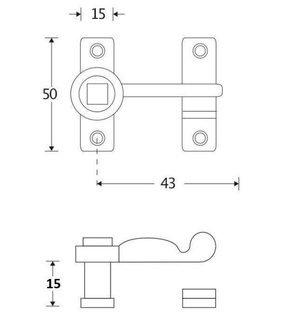 Raamwervel Elegant 15mm mat zwart