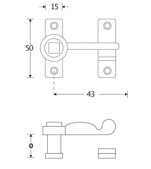 Raamwervel Elegant 0mm mat zwart