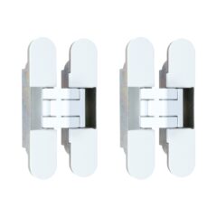 Set van 2 onzichtbare scharnieren 3D verstelbaar 120x24mm wit