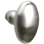 Knopkruk Ei 65x38 mm mat nikkel ongelakt