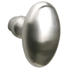 Knopkruk Ei 65x38 mm mat nikkel ongelakt