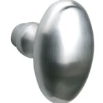Knopkruk Ei 65x38 mm mat chroom