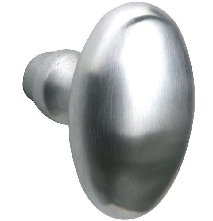 Knopkruk Ei 60x32 mm mat chroom