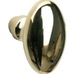 Knopkruk Ei 60x32 mm messing gelakt