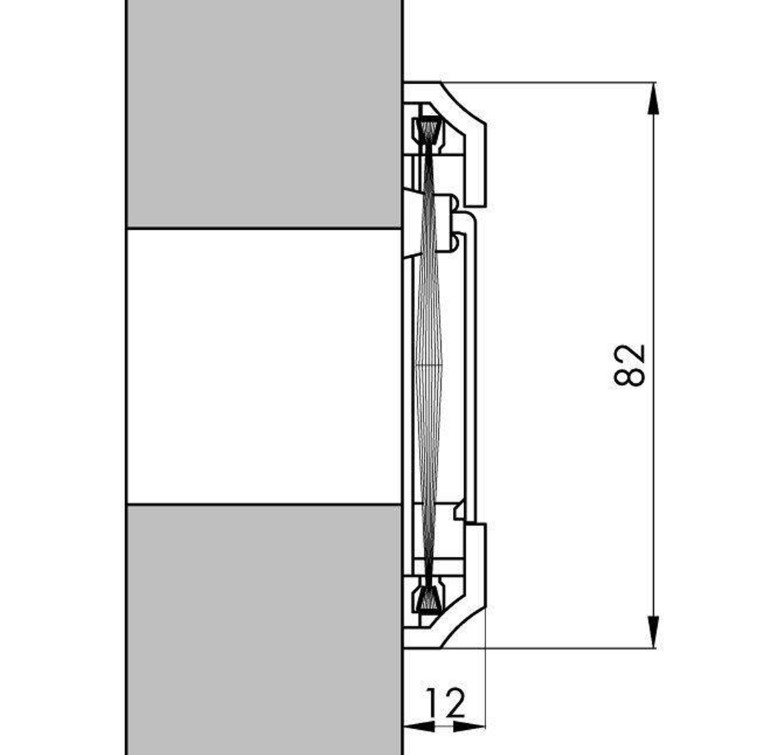 Ellen Tochtklep met borstel bruin