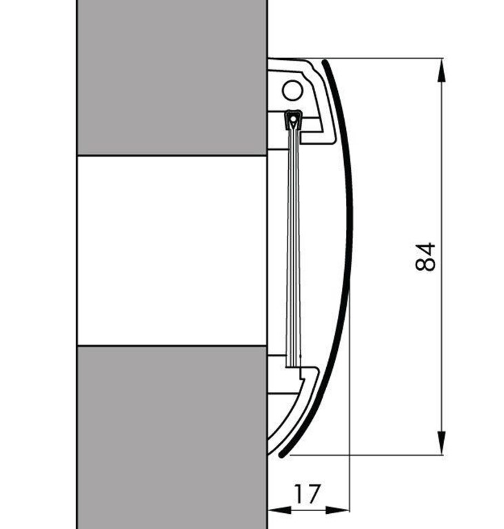 Ellen Tochtklep met borstel RVS