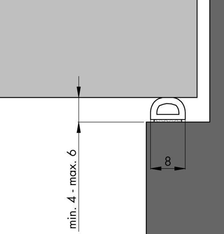 Ellen zelfklevende tochtstrip D-profiel 7.5m x 8 mm wit