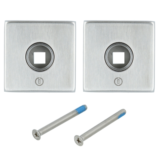 Intersteel rozetten verdekt 50x50x5mm met nokken en 2-weg veerconstructie rvs