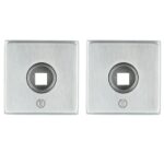 Intersteel rozetten verdekt 50x50x5mm met nokken en 2-weg veerconstructie rvs