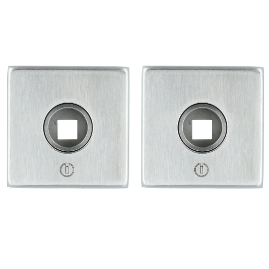 Intersteel rozetten verdekt 50x50x5mm met nokken en 2-weg veerconstructie rvs