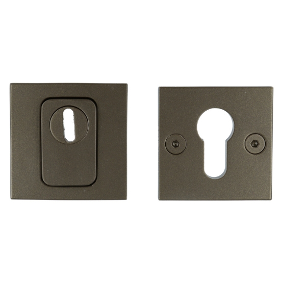 SKG3 Veiligheid-rozet BASICS BSQVEIL met kerntrekbeveiliging vierkant donker brons