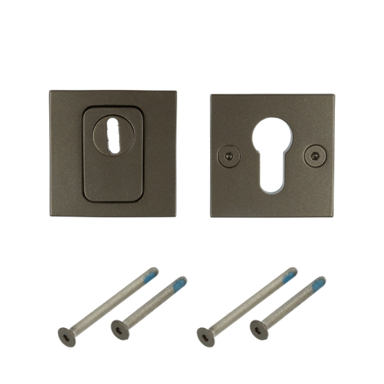 SKG3 Veiligheid-rozet BASICS BSQVEIL met kerntrekbeveiliging vierkant donker brons