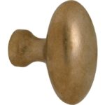 Knop Ei tbv SKG schild messing antiek