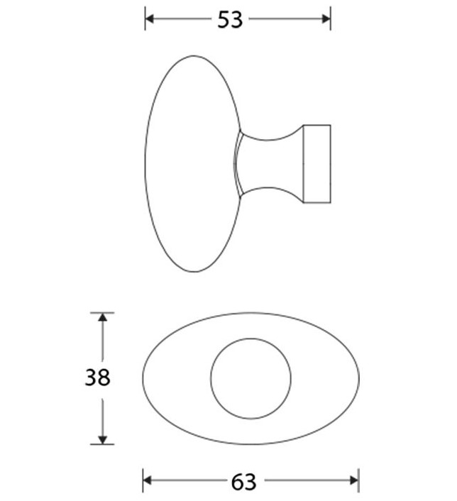 Knop Ei tbv SKG schild mat zwart