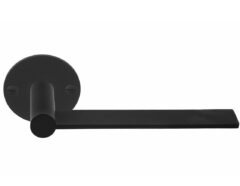 Enkele deurkruk rechts EDGY EGR50 op rozet mat zwart