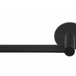 Enkele deurkruk links EDGY EGR50 op rozet mat zwart