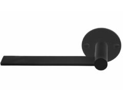 Enkele deurkruk links EDGY EGR50 op rozet mat zwart