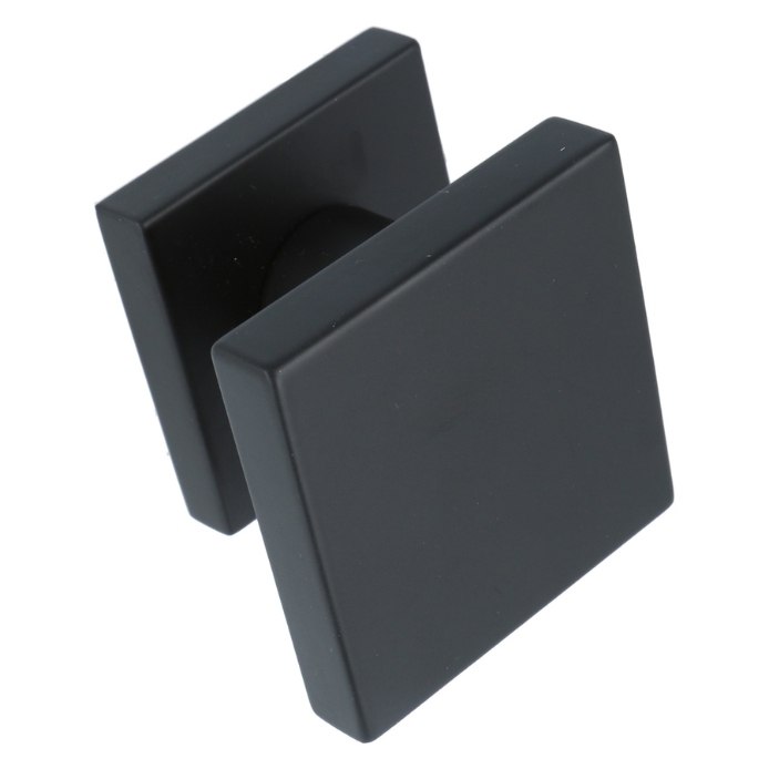 Voordeurknop BASIC BSQ60V Vast op Rozet Mat Zwart