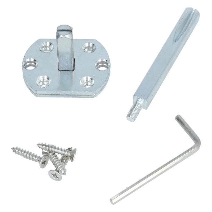 Voordeurknop BASIC BSQ60V Vast op Rozet Mat Zwart