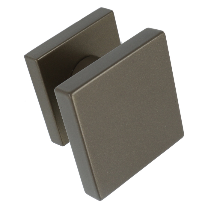 Voordeurknop BASIC BSQ60V Vast op Rozet Donker Brons