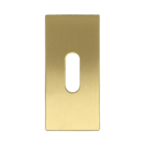Sleutelplaatje rechthoekig verdekt PVD mat goud