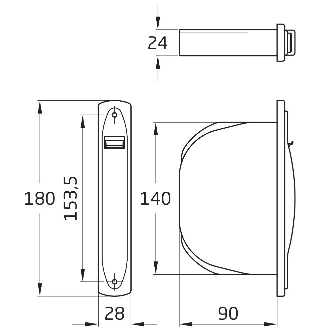 Inbouw bandopwinder voor rolluiken inclusief band 14mm