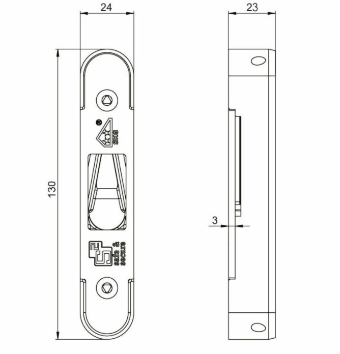 S2 Flexi sluitgarnituur lange lip 38-48 mm