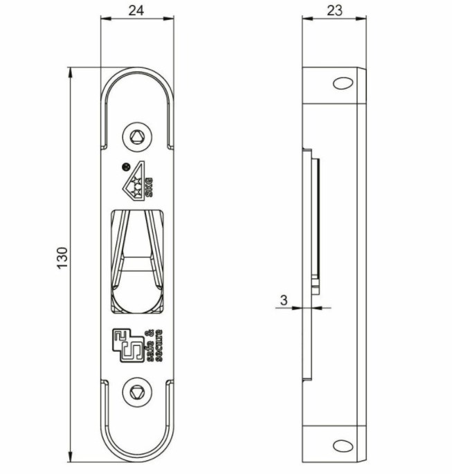 S2 Flexi sluitgarnituur korte lip 28-33 mm