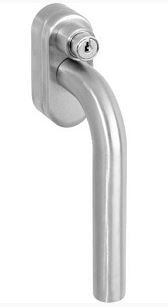 Intersteel SKG2 afsluitbare raamkruk recht RVS