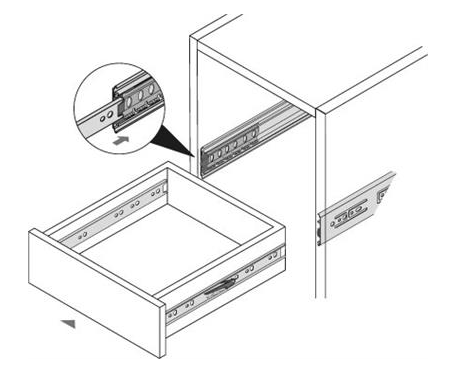Paar ladegeleiders softclose volledig uittrekbaar 45 cm