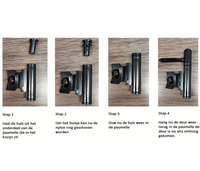 Starx opvulring voor inboorpaumelles 12 mm zwart - Afbeelding 2