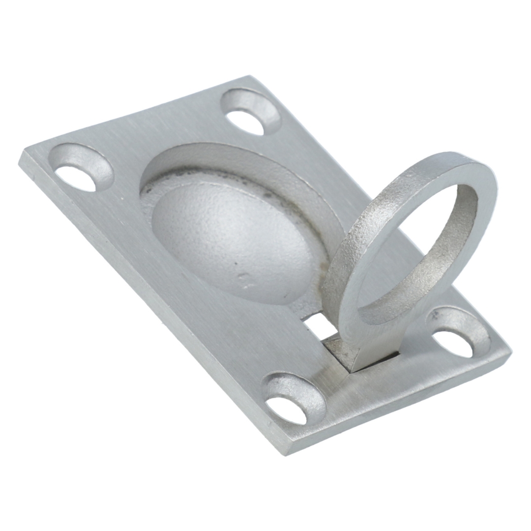 Luikring 48x38 mm nikkel mat