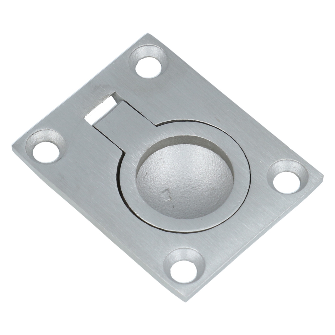 Luikring 48x38 mm nikkel mat