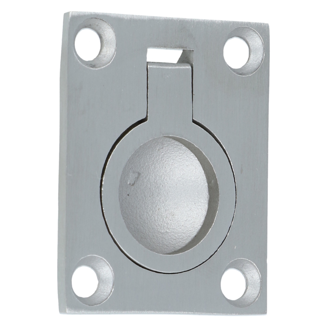 Luikring 48x38 mm nikkel mat