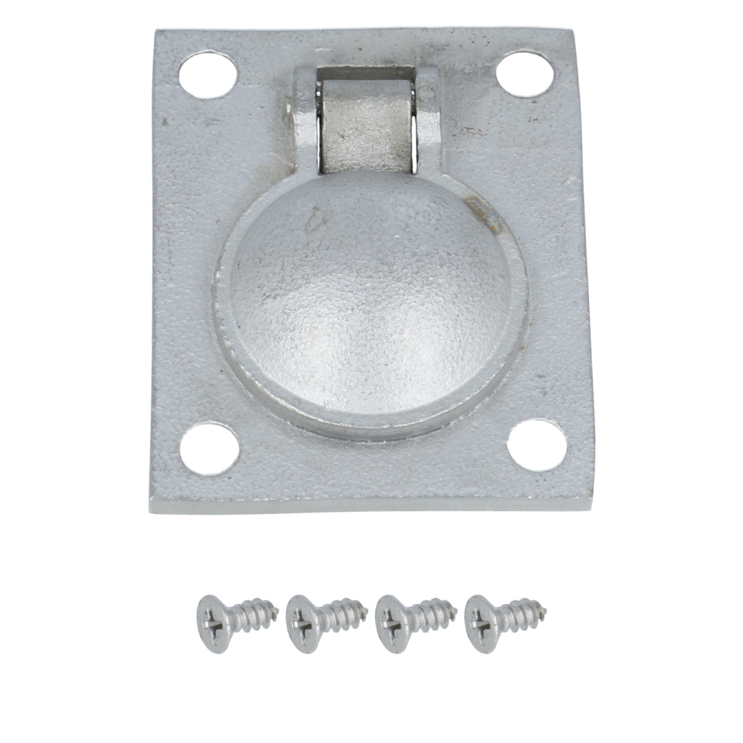 Luikring 48x38 mm nikkel mat